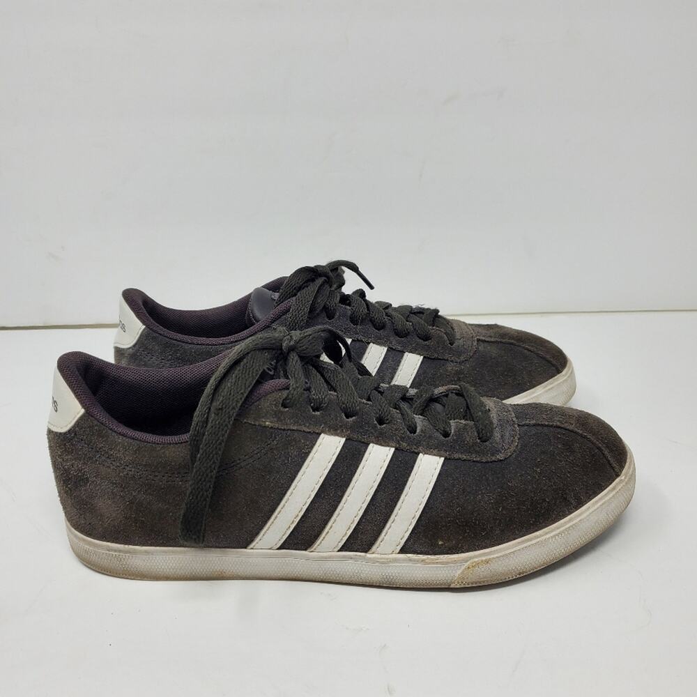 Adidas Courtset Neo Gray Suede Lace Up Low Top Sneakers Size 7.5